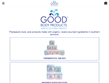 Tablet Screenshot of goodbodyproducts.com